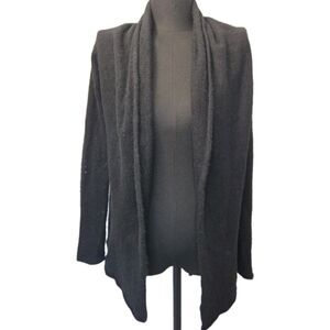 Club Monaco Cardigan Sweater Womens XS / S Black 100% Cashmere Open Waterfall
